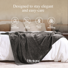 Chenille Throw Blanket for Couch, Cozy Soft Blanket Lightweight Decorative Throw for Living Room Sofa Chair - Blunique