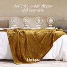 Chenille Throw Blanket for Couch, Cozy Soft Blanket Lightweight Decorative Throw for Living Room Sofa Chair - Blunique