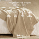 Chenille Throw Blanket for Couch, Cozy Soft Blanket Lightweight Decorative Throw for Living Room Sofa Chair - Blunique