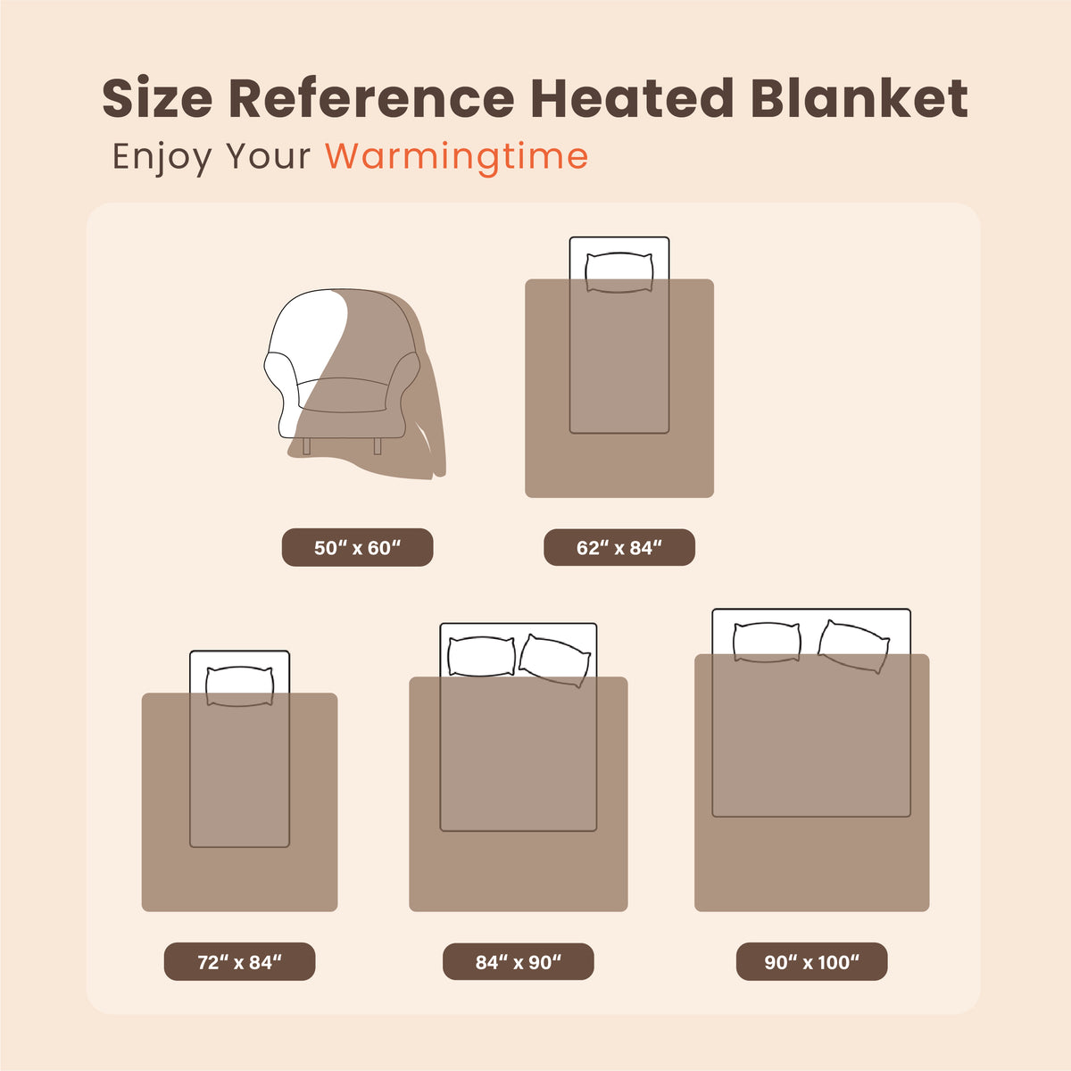 blunique - Cow Print Heated Throw  Size