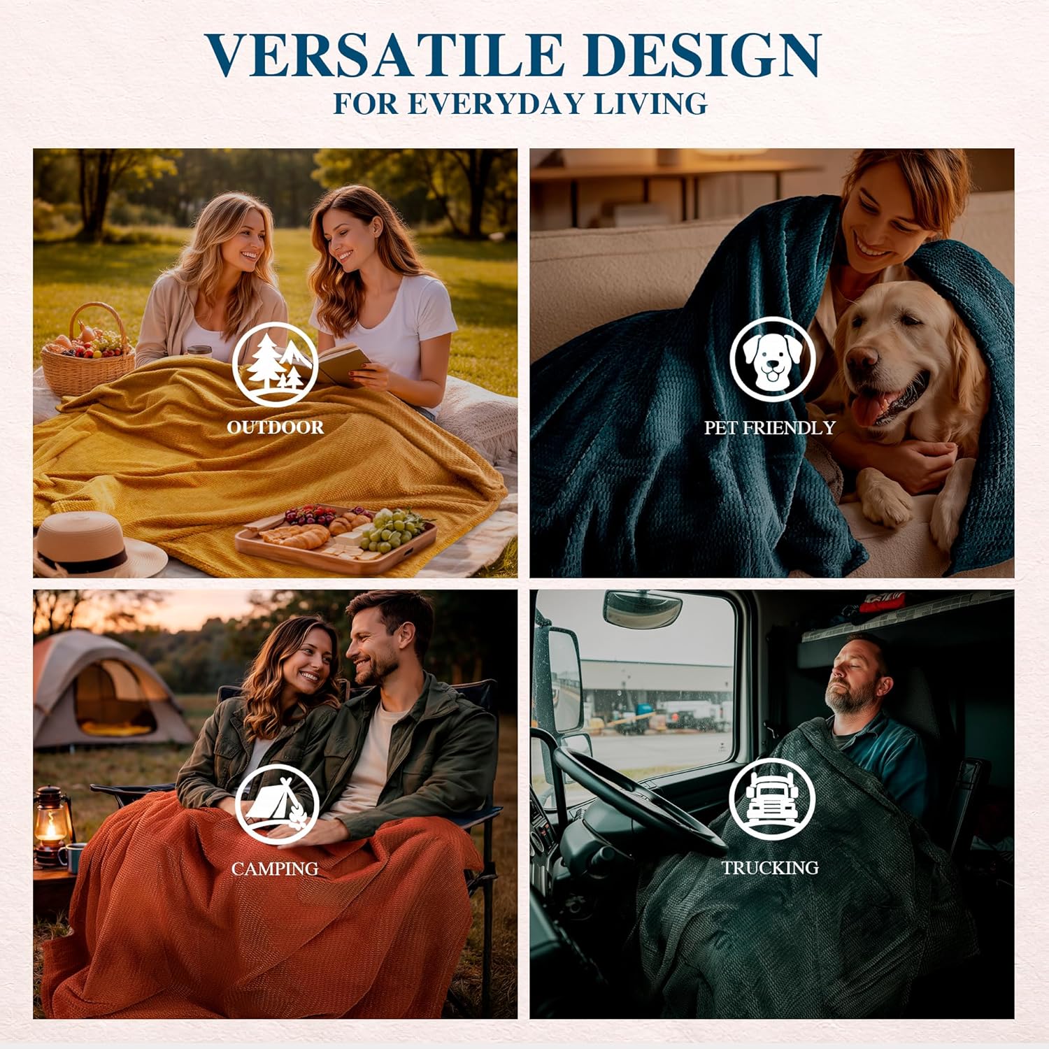 Fleece Throw Blanket for Couch Plush Warm Blankets for Bed, Fuzzy Cozy Flannel Blanket Throw for Sofa, Travel Jacquard Pattern Yellow 51x63 Inches - blunique