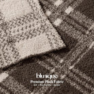 Reversible Plaid Throw Blanket for Couch, Super Soft Cozy Warm Knit Netural Decorative Fluffy Throw Blankets, Microfiber Throws Blanket for Sofa Bed Chair Living Room, 50x72 Inches Dark Taupe - Blunique