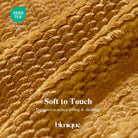 Fleece Throw Blanket for Couch Plush Warm Blankets for Bed, Fuzzy Cozy Flannel Blanket Throw for Sofa, Travel Jacquard Pattern Yellow 51x63 Inches - blunique