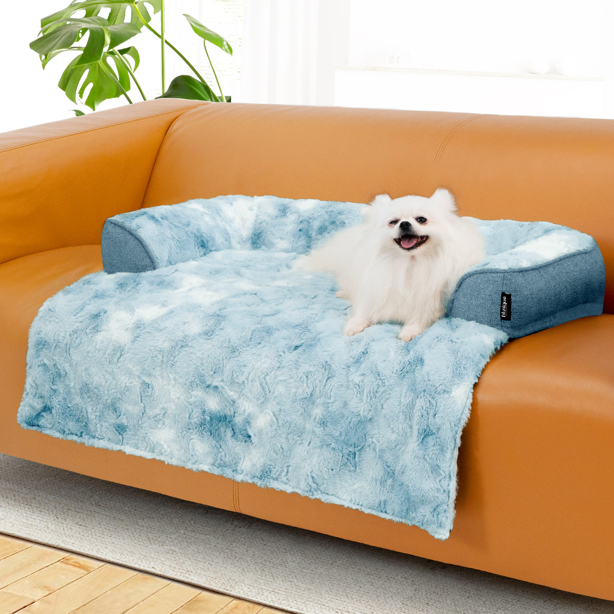 blunique - Dog Couch Bed - Faux Fur - Waterproof Pet Mat - Couch Cover for Furniture