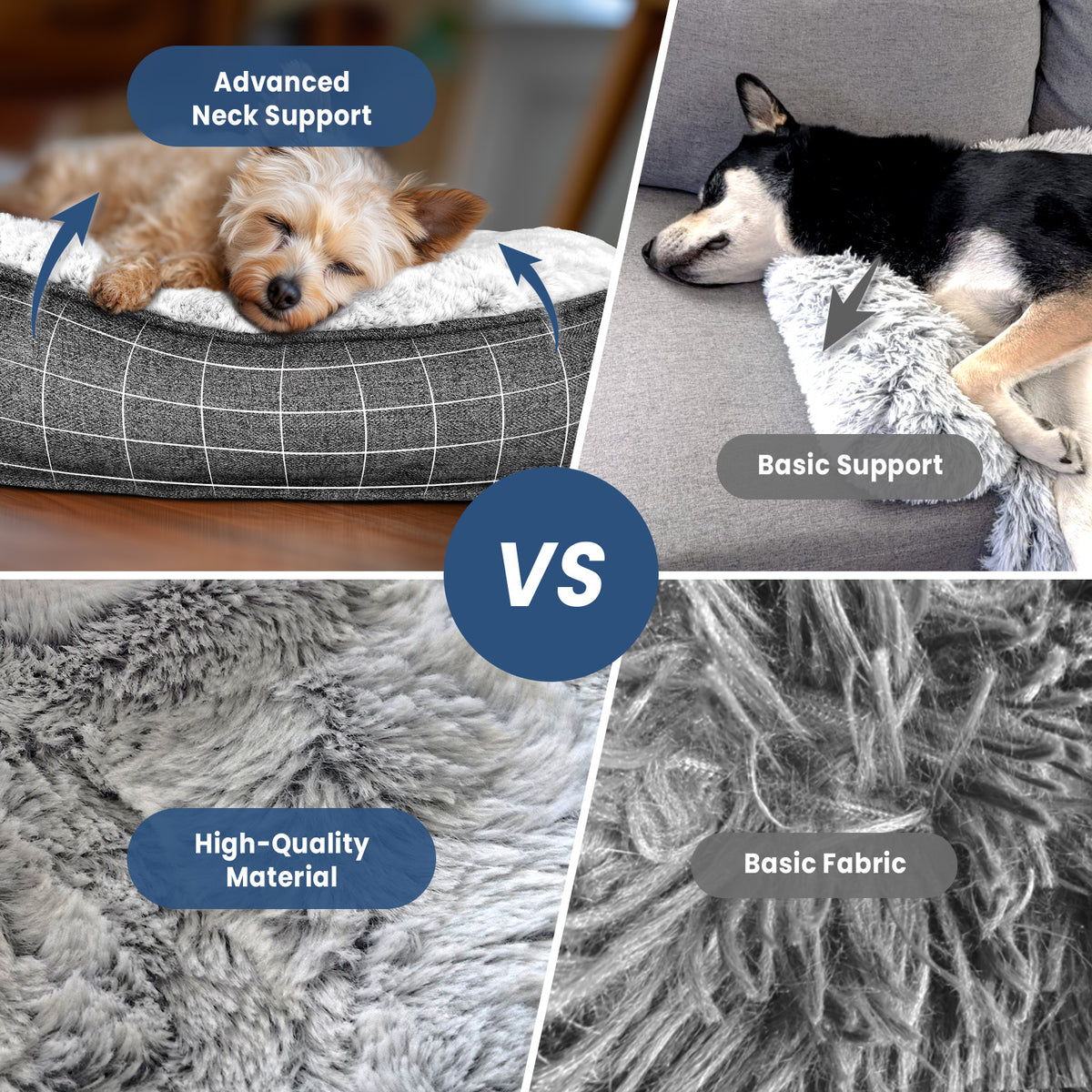 blunique - Dog Couch Bed - Faux Fur - Waterproof Pet Mat - Couch Cover for Furniture