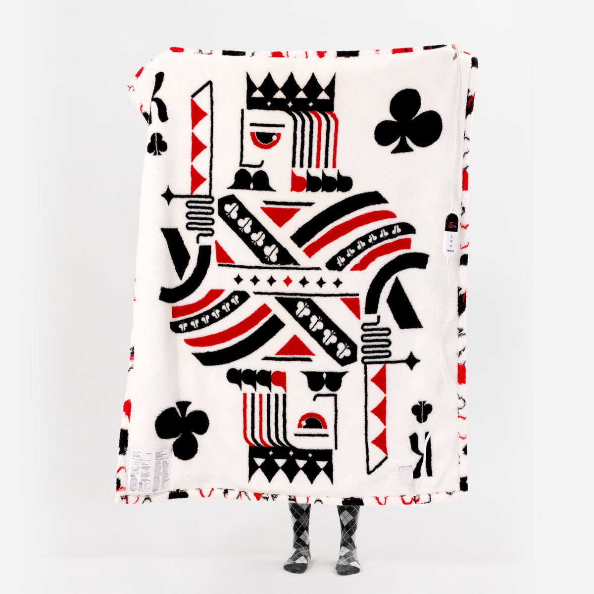 blunique - Poker Themed Design Heated Throw Blanket 50x60inch