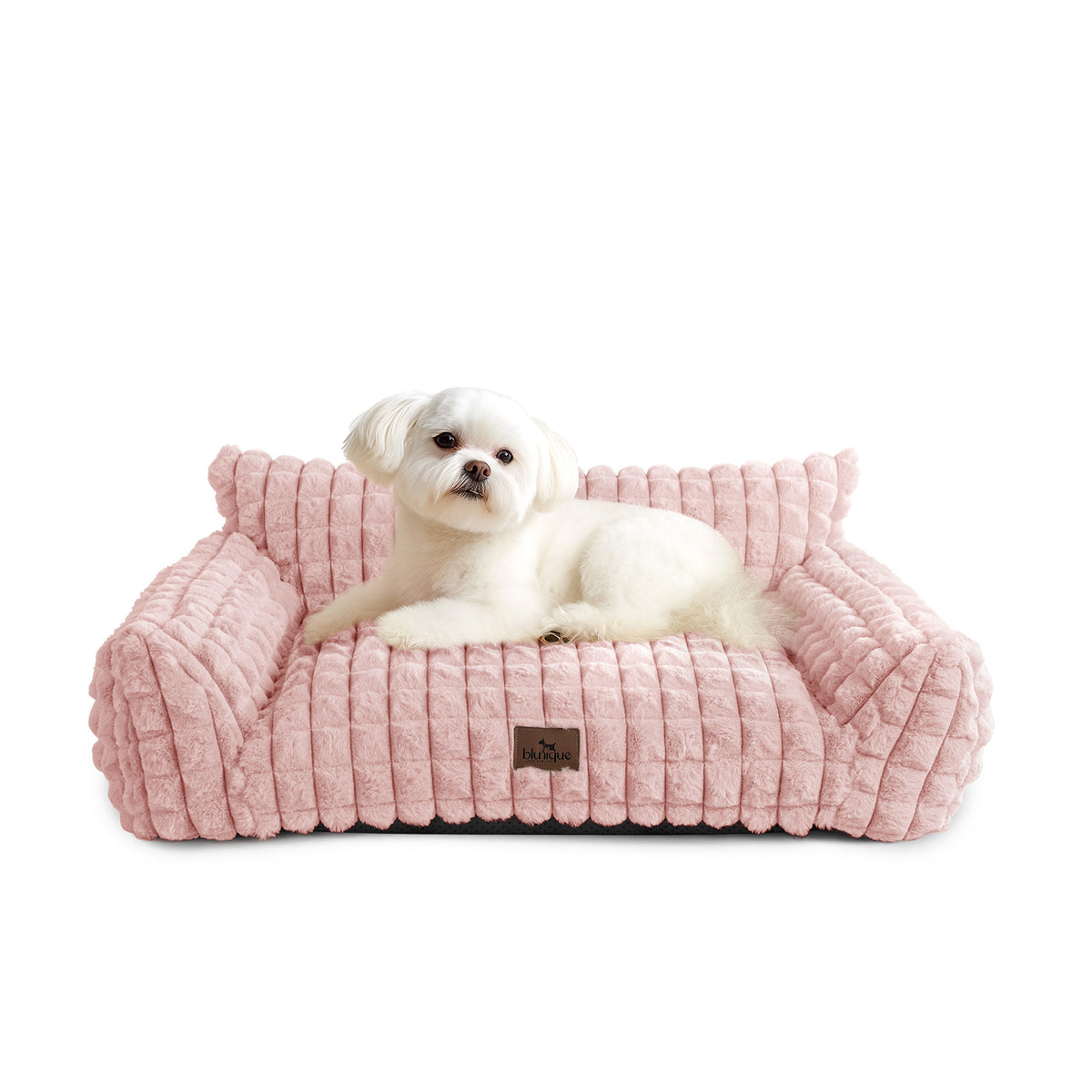 blunique - Cute Cat Couch Bed Supportive & Fluffy Pet Sofa in 3D Diamond Pattern