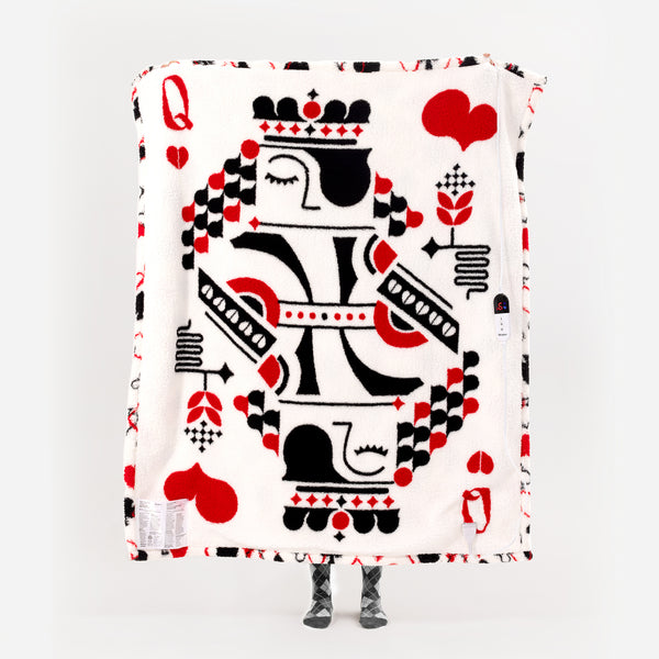 blunique - Poker Themed Design Heated Throw Blanket 50x60inch