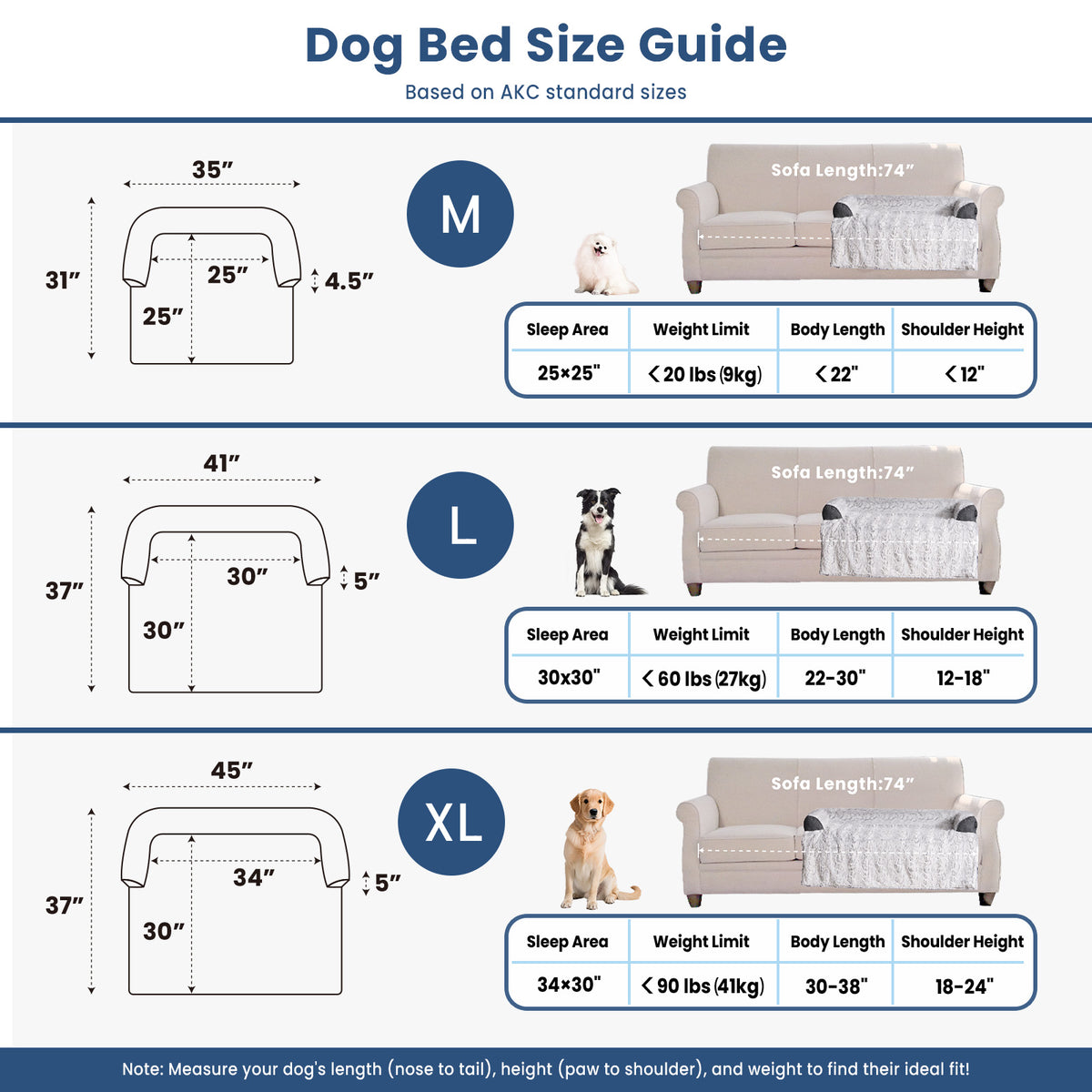 blunique - Dog Couch Bed - Faux Fur - Waterproof Pet Mat - Couch Cover for Furniture