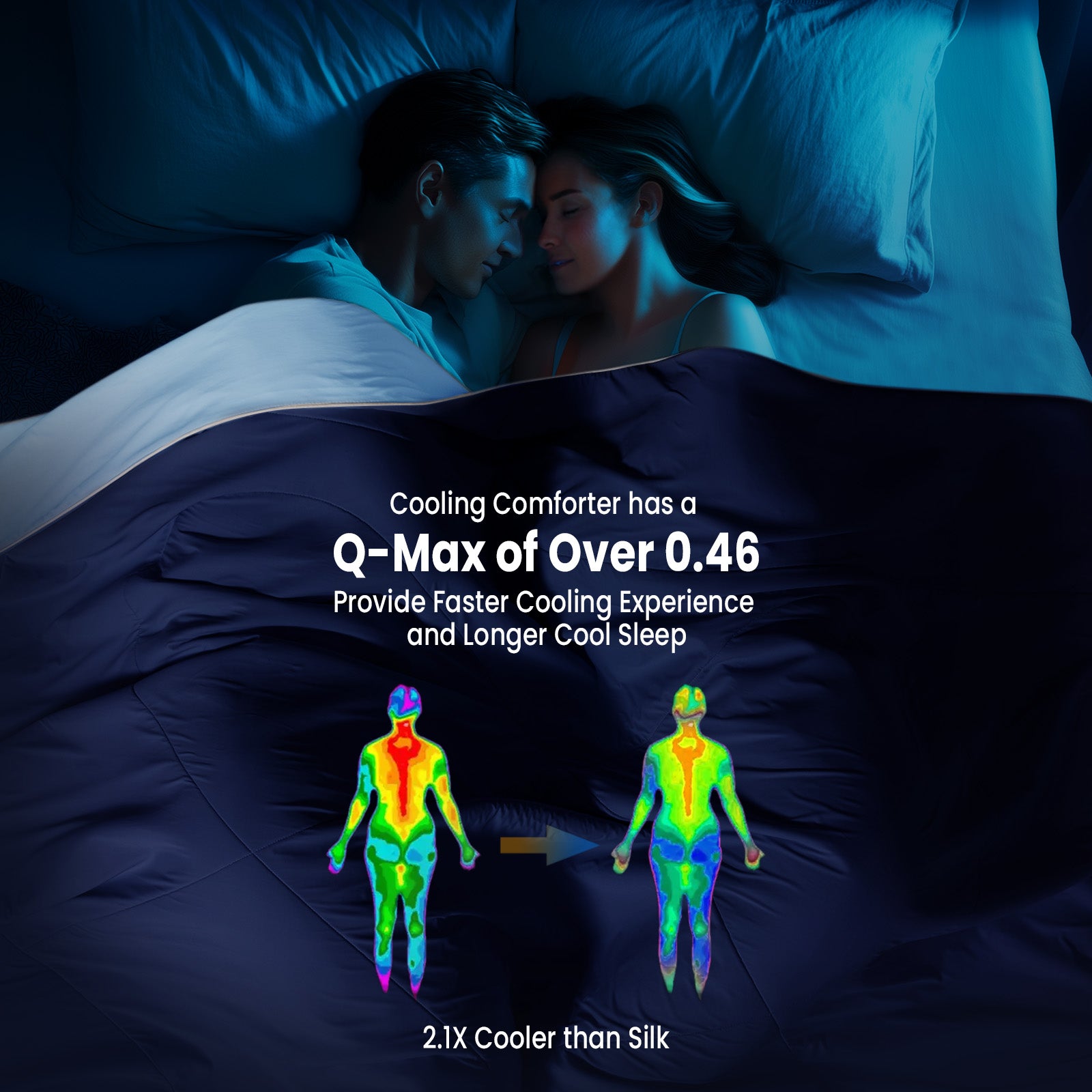 breathable summer ice blanket on bed