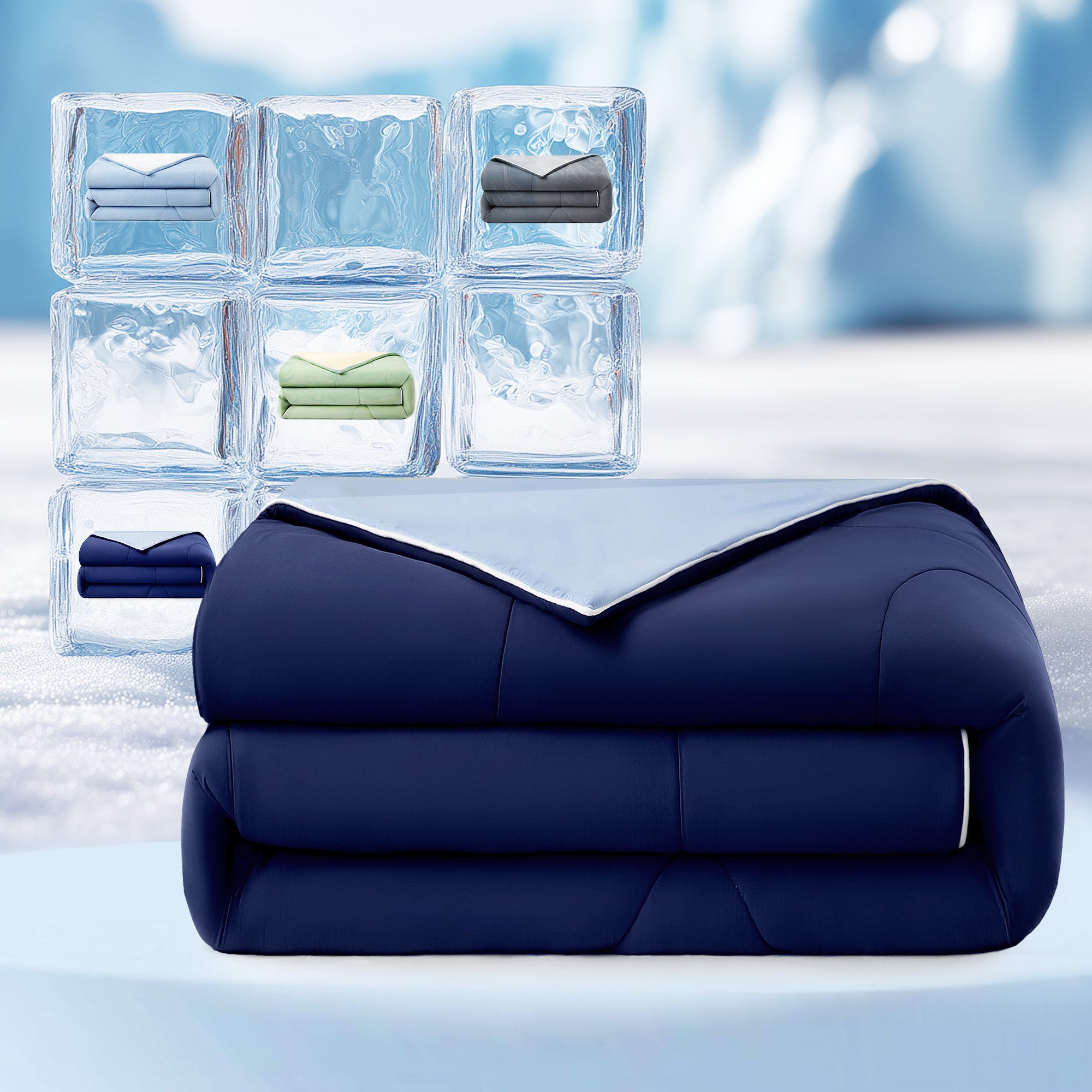 cooling comforter with silicone foam filling