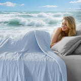 Lightweight breathable summer blanket
