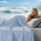 Lightweight breathable summer blanket