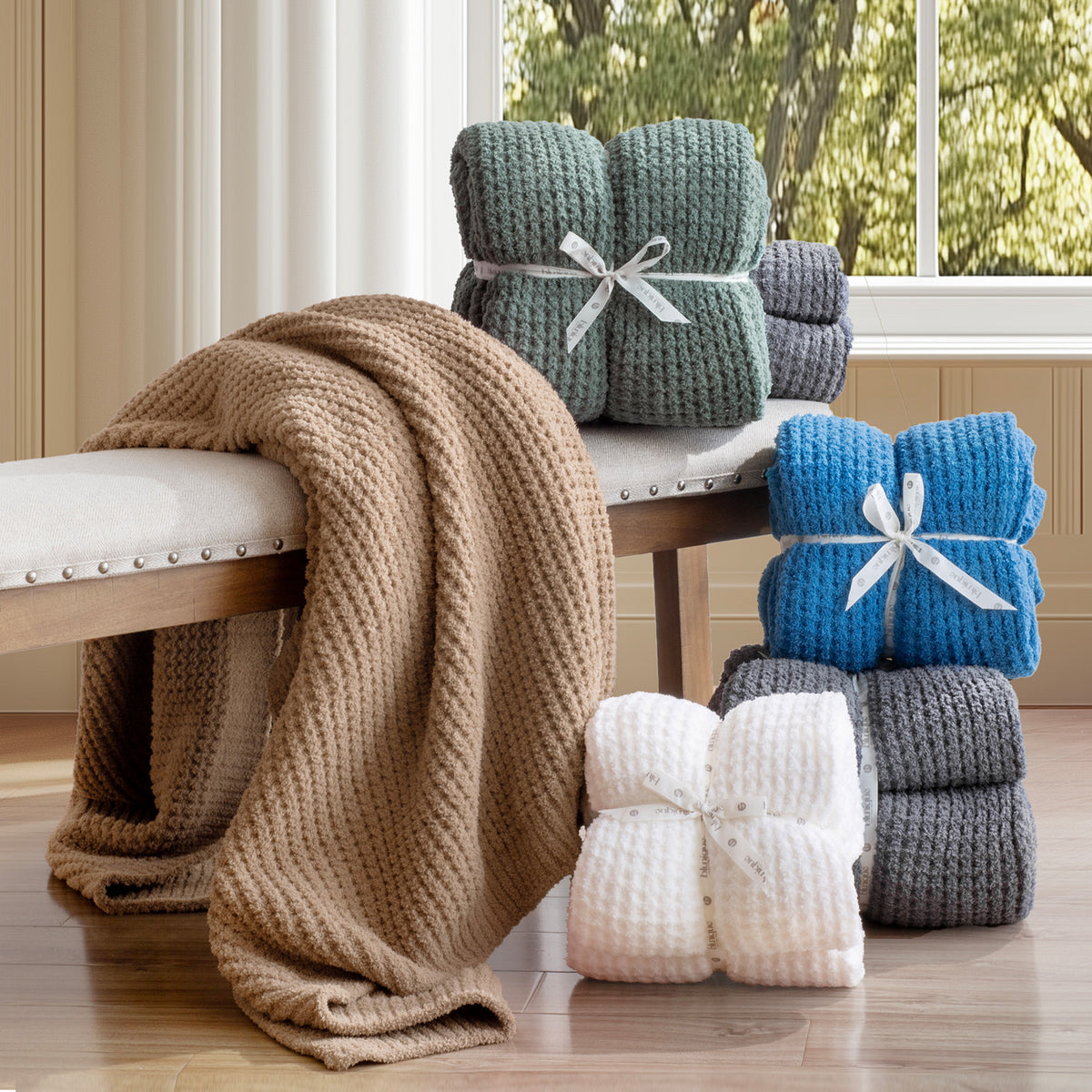 blunique - Waffle Knit  Blanket