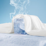 Cooling comforter for hot sleepers on bed