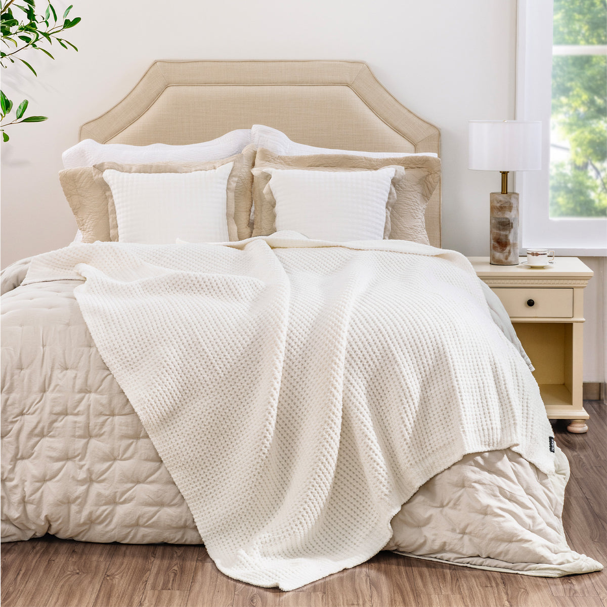 blunique - Waffle Knit  Blanket