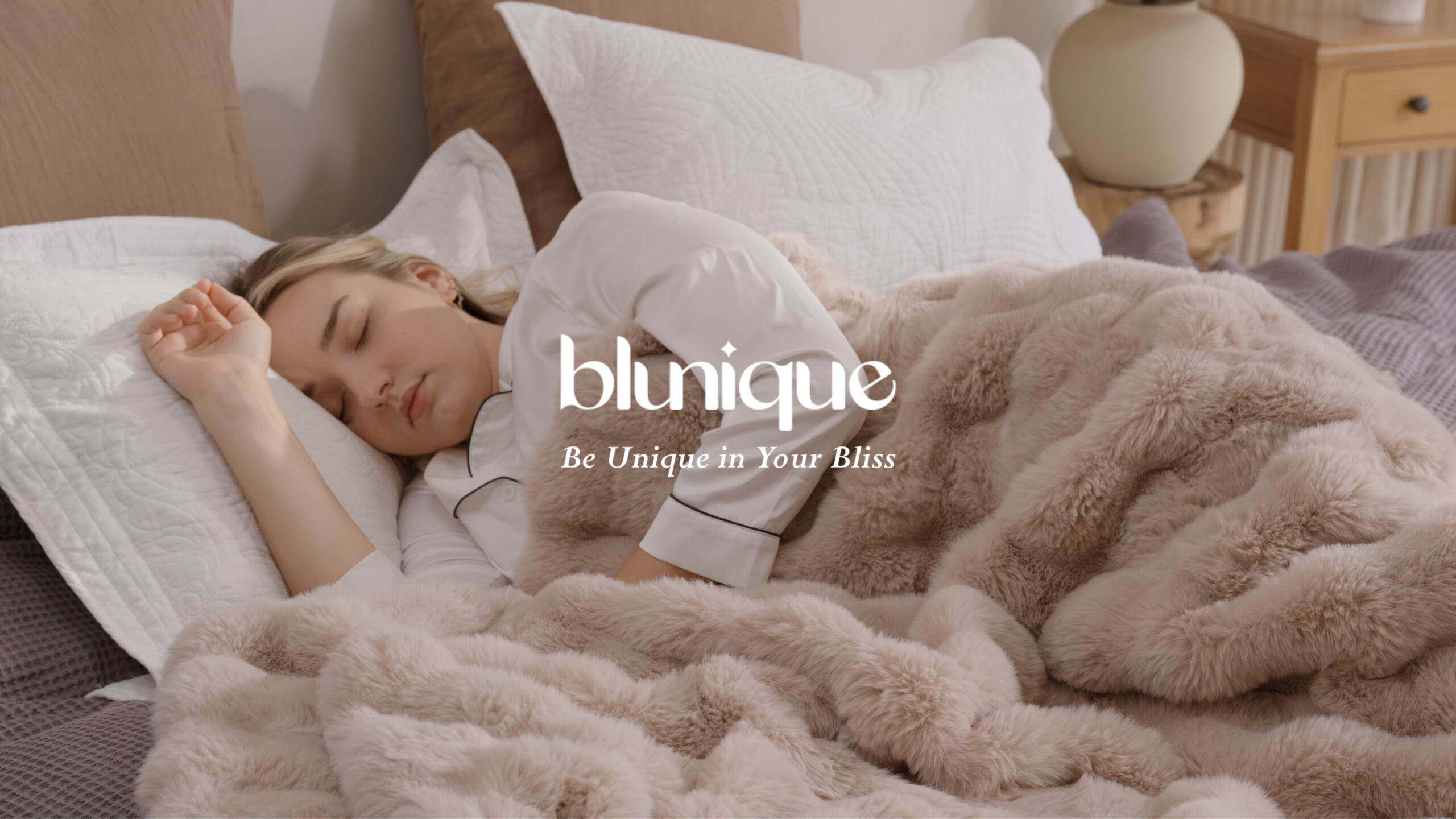 Bubble Bunny Faux Fur Blanket fluffy textured cover shot